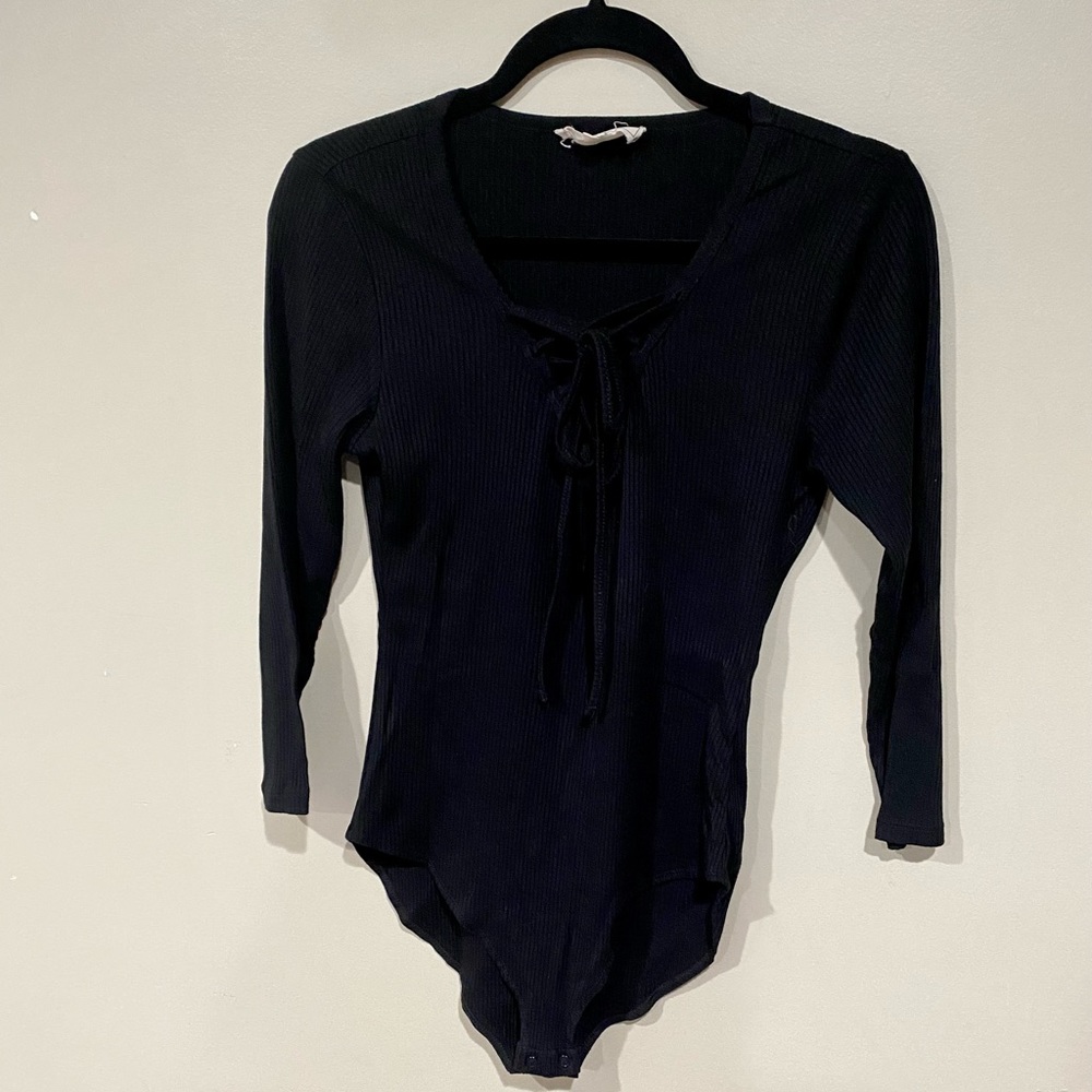 No Comment Black Bodysuit